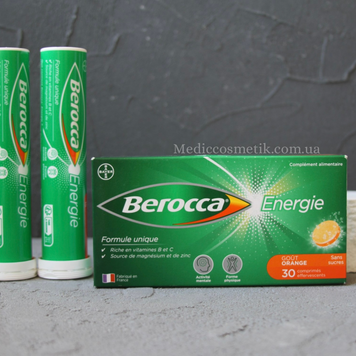 Berocca Energy Апельсин (Берока Енерджі) &ndash; комплекс для енергетичного балансу, розумової активності і зміцнення імунітету 30 штук 1921 фото