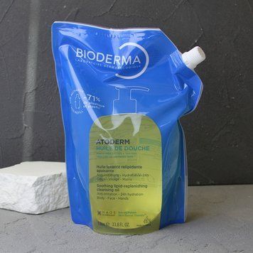 Bioderma Atoderm Shower Oil&nbsp;(Біодерма) - запасний блок гель-олійка для душа для сухої та подразненої шкіри 1 л Франція 2068 фото