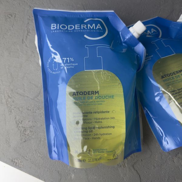 Bioderma Atoderm Shower Oil&nbsp;(Біодерма) - запасний блок гель-олійка для душа для сухої та подразненої шкіри 1 л Франція 2068 фото