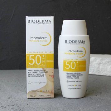 Bioderma Photoderm MINERAL Fluide SPF 50+ (Біодерма фотодерм) - мінеральний сонцезахисний флюїд з дуже високим рівнем захисту 2089 фото