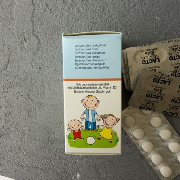 Lacto Seven Kids (Лакто севен) - пробиотик для детей с 1 года 50 штук Германия  1462 фото