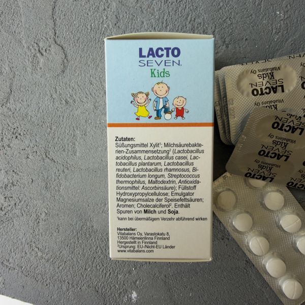 Lacto Seven Kids (Лакто севен) - пробиотик для детей с 1 года 50 штук Германия  1462 фото