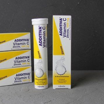 ADDITIVA Vitamin C 1000 mg Zitronе (Аддитива Витамин С) &ndash; шипучие таблетки витамина C премиум-качества 20 штук Германия 2082 фото