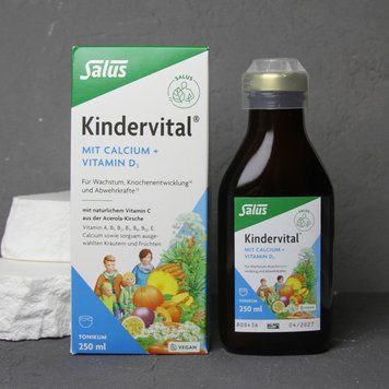 Kindervital Salus (Киндервиталь) &ndash; витаминный комплекс для детей кальцием и витамином D3 250 мл 2027 фото