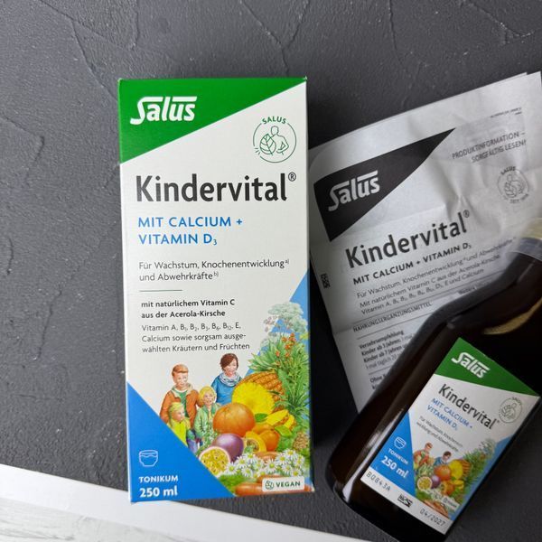 Kindervital Salus (Киндервиталь) &ndash; витаминный комплекс для детей кальцием и витамином D3 250 мл 2027 фото