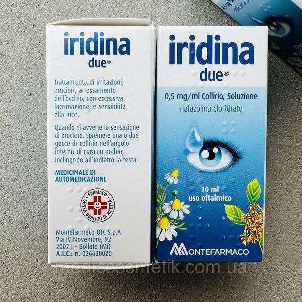 IRIDINA DUE (Ірідіна) - відбілюючі та зволожуючі краплі для очей Італія 1264 фото