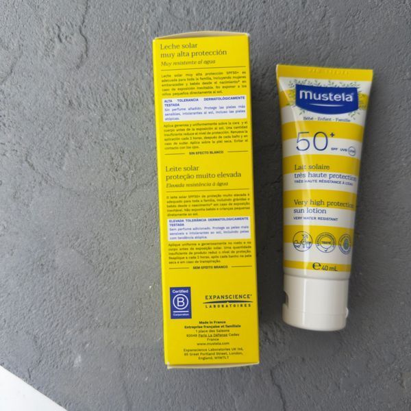Mustela (Мустела) - сонцезахисне молочко для обличчя та тіла  SPF50+ 40 мл 1134 фото
