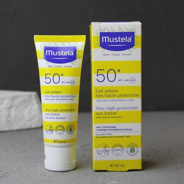 Mustela (Мустела) - сонцезахисне молочко для обличчя та тіла  SPF50+ 40 мл 1134 фото