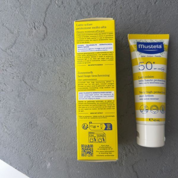 Mustela (Мустела) - сонцезахисне молочко для обличчя та тіла  SPF50+ 40 мл 1134 фото