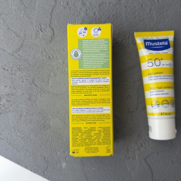 Mustela (Мустела) - сонцезахисне молочко для обличчя та тіла  SPF50+ 40 мл 1134 фото