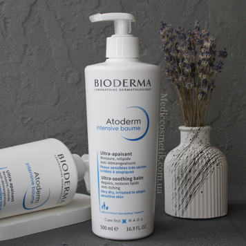 Bioderma Atoderm Intensive Baume (Біодерма інтенсів Бауме) - інтенсивний бальзам для дуже сухої та чутливої, атопічної шкіри 500 мл 1024 фото