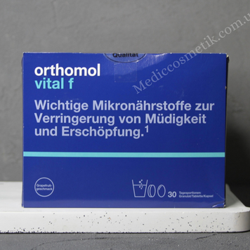 Orthomol Vital F (Ортомол Віталь Ф) таблетки/порошок — вітамінний комплекс для жінок на місяць Німеччина  1666 фото