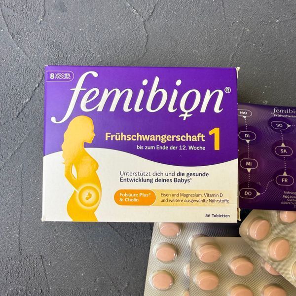 Femibion 1 (Фемибион) - витаминный комплекс для Беременных с 1 по 12 неделю упаковка 56 штук Германия 2002 фото