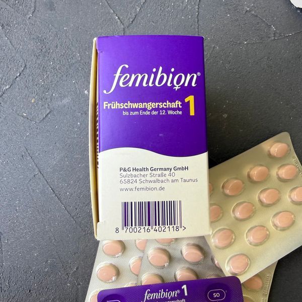 Femibion 1 (Фемибион) - витаминный комплекс для Беременных с 1 по 12 неделю упаковка 56 штук Германия 2002 фото