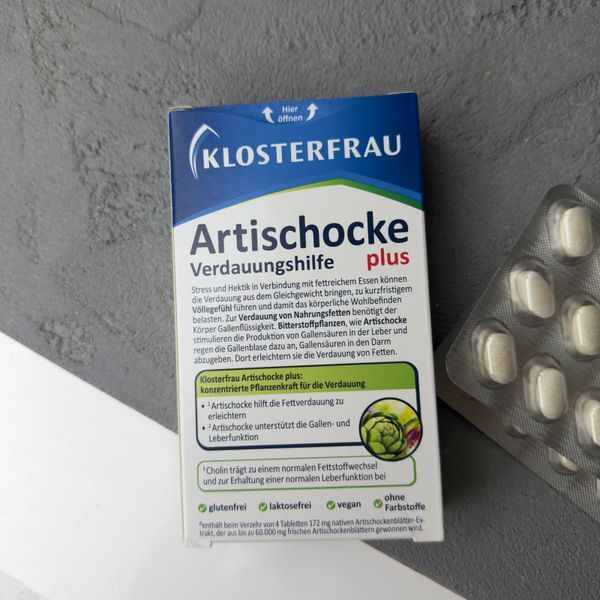 Klosterfrau Artischocke plus (Артішок Клостерфрау)&mdash; комплекс що для підтримки печінки, жовчного міхура та комфортного травлення 30 штук Німеччина  1308 фото