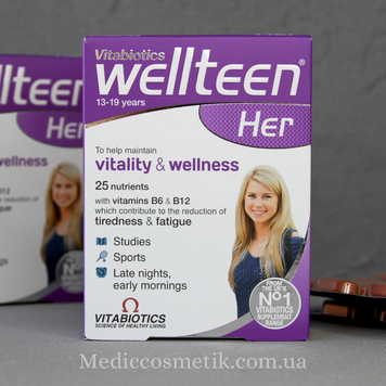 Wellteen HER - комплекс для дівчат підлітків з 13 до 19 років  30 штук Великобританія 137917 фото