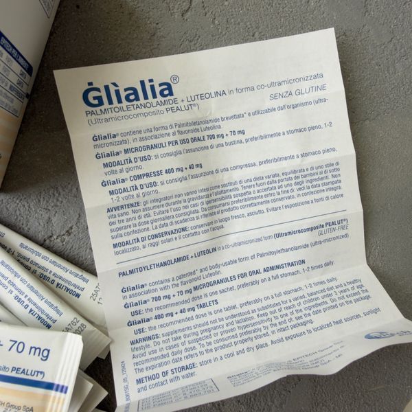 Glialia&reg; 700 mg + 70 mg (Гліалія) &mdash; підтримка нервової системи та захист нейронів 30 саше Італія 3026 фото