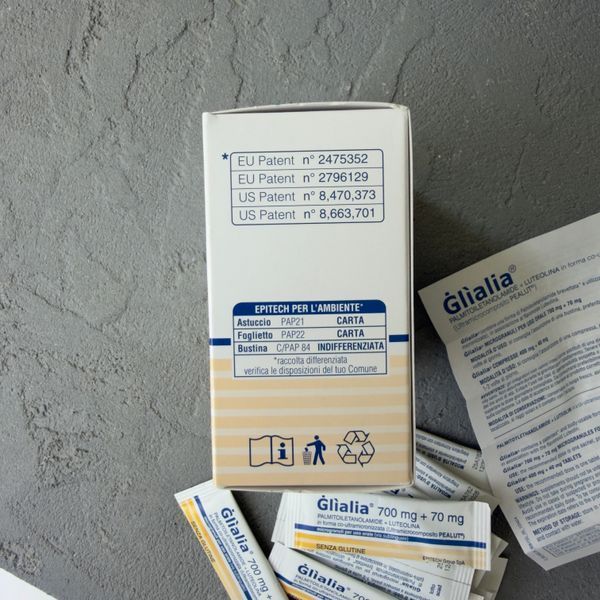 Glialia&reg; 700 mg + 70 mg (Гліалія) &mdash; підтримка нервової системи та захист нейронів 30 саше Італія 3026 фото