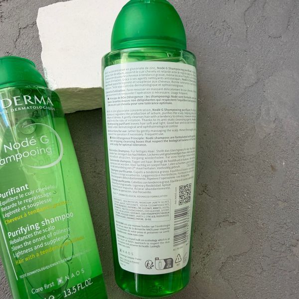 Bioderma Nod&eacute; G Shampooing Purifiant (Біодерма Нуд) &ndash; очищувальний шампунь для жирної шкіри голови 400 мл Франція  3028 фото