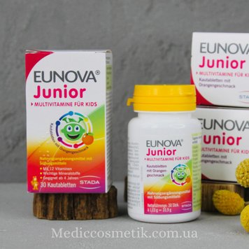 Eunova junior (Еунова юніор)– дитячий вітамінний комплекс з 4 років 30 штук Німеччина 1063 фото