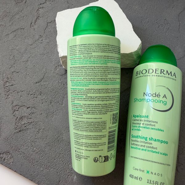 Bioderma Nod&eacute; A Shampooing Apaisant (Биодерма Нуд А) &ndash; успокаивающий шампунь для чувствительной кожи головы 400 мл 3027 фото