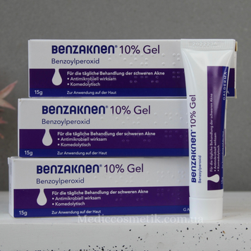 Benzaknen 10% (Бэнзакнэн)  -гель против  угрей 15 г 1319 фото