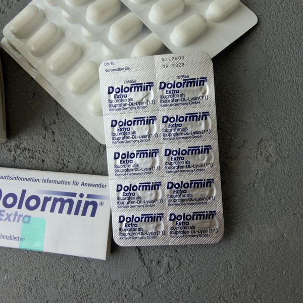 DOLORMIN Extra (Долормин) - обезболивающие таблетки 50 штук Германия 1699 фото