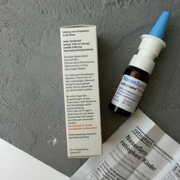 NasenSpray Kinder 0,05% Ratiopharm (Назеспрей) &mdash; детский спрей от насморка Германия 1869 фото