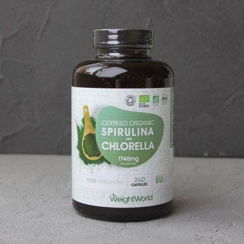Spirulina & Chlorella WeightWorld (Спирулина и Хлорелла) - комплекс для очистки организма, поддержания иммунитета и повышения уровня энергии 240 капсул 2060 фото