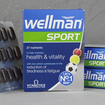 Wellman sport (Велмен спорт) - cпеціалізована добавка, розроблена для чоловіків, які займаються спортом, фітнесом і в тренажерному залі 1247 фото