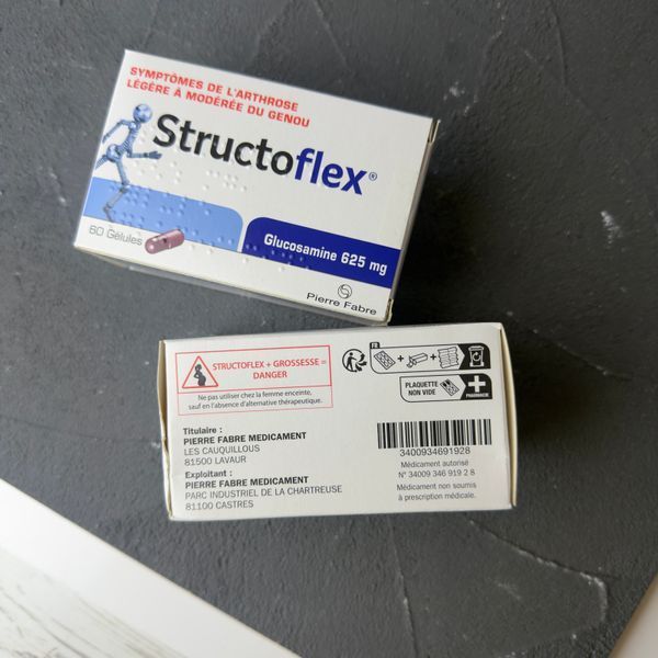 Structoflex (Стуктумфлекс) &ndash; хондропротектор на основе глюкозамина 625 мг Франция 1992 фото