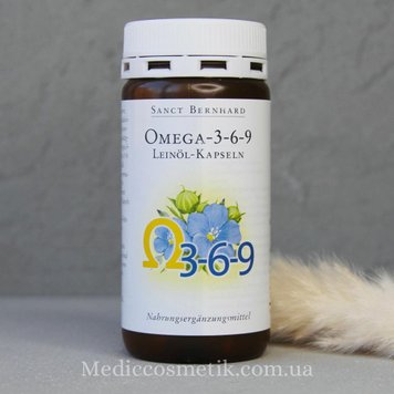 Omega 3-6-9 Sanct Bernhard (Омега Санкт Бернхард) - капсули Омега 3-6-9 жирних кислот 180 штук Німеччина 1354 фото