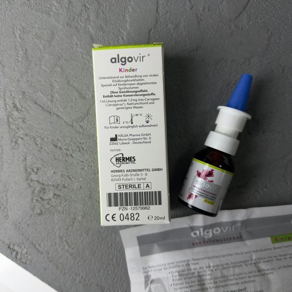 Algovir Kinder (Альговир) &ndash; немецкий противовирусный назальный спрей с Carragelose 2066 фото