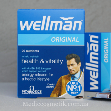 Wellman Original Vitabiotics (Велмен Ориджинал) – комплекс для поддержки мужского здоровья 30 штук Великобритания 1246 фото