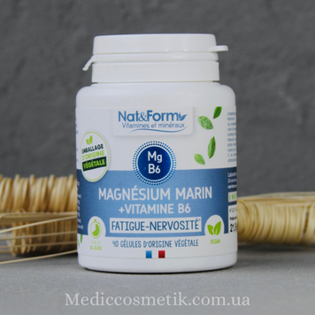 Magnesium B6 Nat & Form - для зняття втоми і нервозності 40 штук Франція 1135 фото