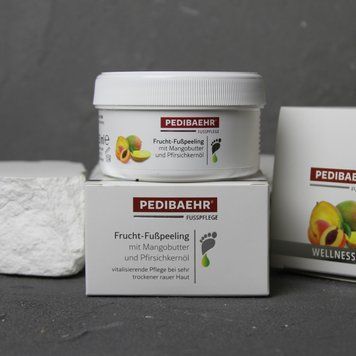 PEDIBAEHR Frucht-Fu&szlig;peeling (Педдибаер) &ndash; фруктовый пилинг для стоп с маслом манго и персиковой косточки 125 мл Германия 2041 фото