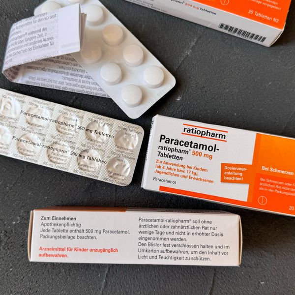 PARACETAMOL (Парацетамол) - обезболивающий, противовоспалительный и жаропонижающий 20 таблеток Германия 1498 фото