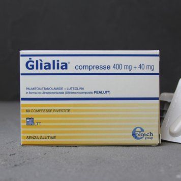 Glialia 400 mg + 40 mg (Глиалия) - поддержка нервной системы, контроль нейровоспаления и восстановление нейронов 60 капсул Италия 1701 фото